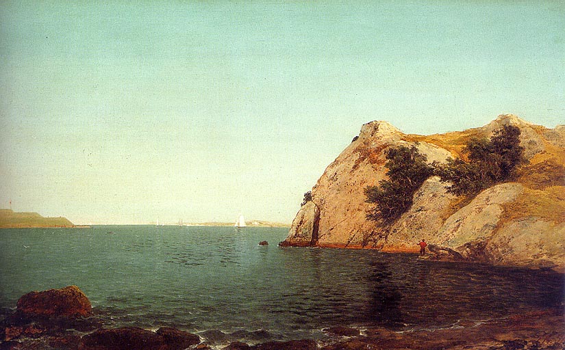 John Kensett Beacon Rock at Newport Harbor